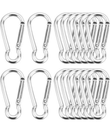 100 Mini Aluminum Carabiner Clips - D-Shaped Key Rings for Home & Hiking - Bulk Silver Keychains - Buy Online on GoSupps.com