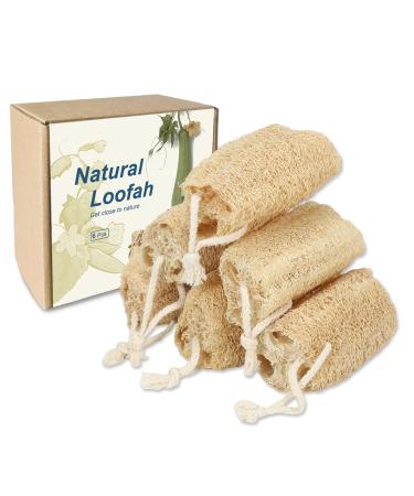 Balifeel 100% Natural Loofah Sponge Loofah Natural exfoliating Bath Body Scrubber Men and Women Shower or Cleaning Kitchenware 6 Pieces