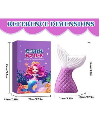  MagiSel Children's bath bombs mermaid design organic natural educational bath experience with animal figurines birthday and bath gift 100g - Buy Online on GoSupps.com
