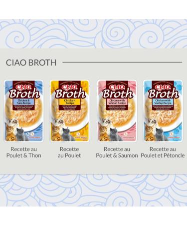 INABA CIAO Chicken Broth Wet Cat Treats Delicious and Healthy Sauce Side Dish Natural Grain Free Supplement Cat Food 1 x 40 g - Buy Online on GoSupps.com