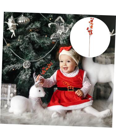 ABOOFAN 2pcs Simulated Holly Fruit Simulation Berries Pine Branch for Xmas Fake Berry Branch Artificial Berry Picks Holly Berry Picks Artificial Berry Stems Wire Christmas Tree Spray - Buy Online on GoSupps.com