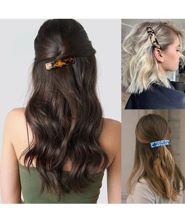 3 Pack Large French Barrettes for Thick Hair - Tortoise Hair Accessories for Women - Buy Online on GoSupps.com