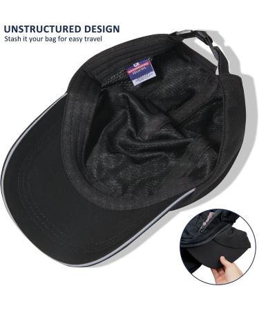 GADIEMKENSD Women's Race Day Running Cap - Lightweight Performance Mesh Hat for Excellent Ventilation and Reflective Safety in Black - Buy Online on GoSupps.com