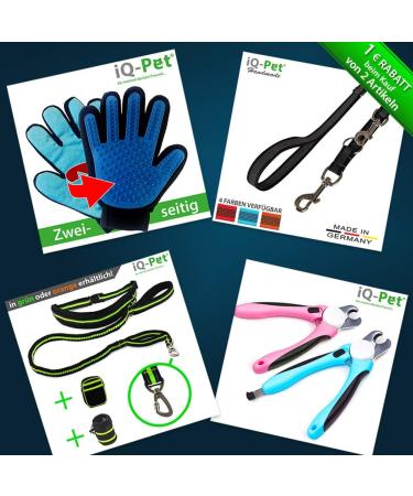 iQ-Pet Grooming Glove - 2 Sides: Rubber & Microfiber for Effortless Pet Care | International Shipping Available - Buy Online on GoSupps.com