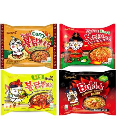 Samyang Hot Chicken Buldak Ramen Noodles Choose Any 5 Flavours to Customise (Pack of 10) - Buy Online on GoSupps.com