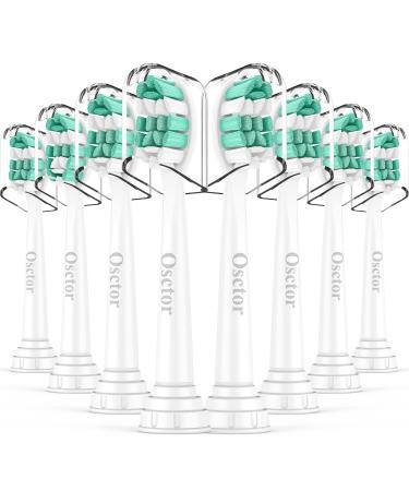 Osctor Toothbrush Replacement Heads for Philips Sonicare: Electric Toothbrush Heads Compatible with Sonicare 2 Series Plaque Control ProtectiveClean DailyClean 4100 5100 C2 C3 HX9024, 8 Pack 8 Count (Pack of 1)