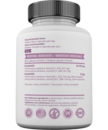 Mill Bay Forskolin Extract 500mg Supplement for Men & Women Helps Maintain Cardiovascular Health 100 Capsules - Buy Online on GoSupps.com