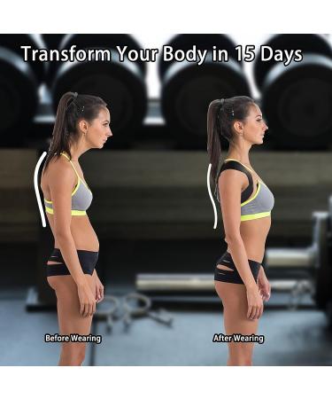 Adjustable Breathable Posture Corrector for Teens and Women | Upper Back Brace Support Straightener for 88-132 Lb | Corset Spine Support Belt for Pain Relief | Black - Buy Online on GoSupps.com