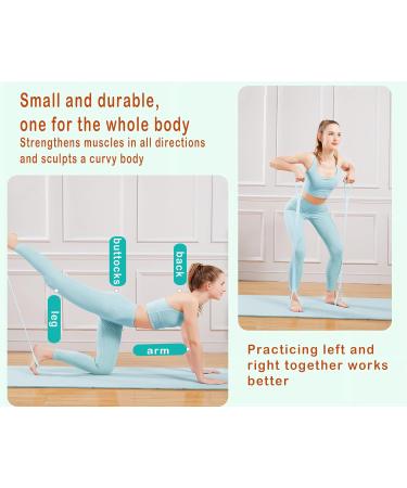 Figure 8 Resistance Band - Elastic Fitness Band for Arm Back Shoulder Exercises | Stretching Yoga Pilates Physical Therapy | Home Gym Workout - Pink - Buy Online on GoSupps.com
