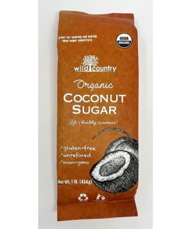 Wild Country Organic Coconut Sugar 1 pound / 1 lb / 16 Oz