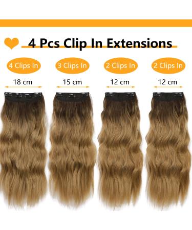 Affordable Clip-In Ombre Hair Extensions - 50cm 200g Double Weft Synthetic - Realistic Braid & Part Hair for Women - Buy Online on GoSupps.com