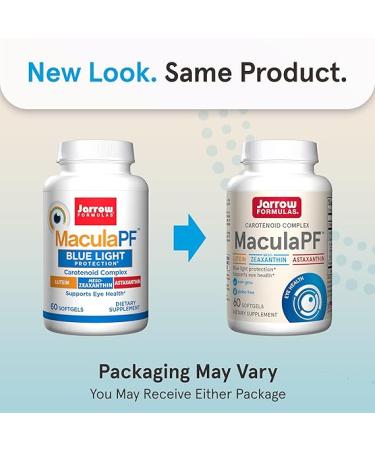 Jarrow Formulas MaculaPF Blue Light Protection - 60 Softgels for Eye Health - Buy Online on GoSupps.com