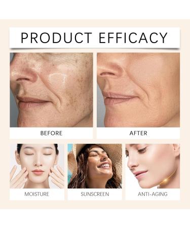 Golden Blue Foundation Golden Blue Foundation Makeup 4 in 1 Foundation Liquid Hydrating Medium Full Concealer with SPF Longwearing & Waterproof (3PCS) - Buy Online on GoSupps.com