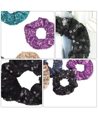 Beaupretty 5-Piece Sequin Hair Ties | Sparkling Elastic Ponytail Holders & Hair Jewelry for Women & Girls - Buy Online on GoSupps.com