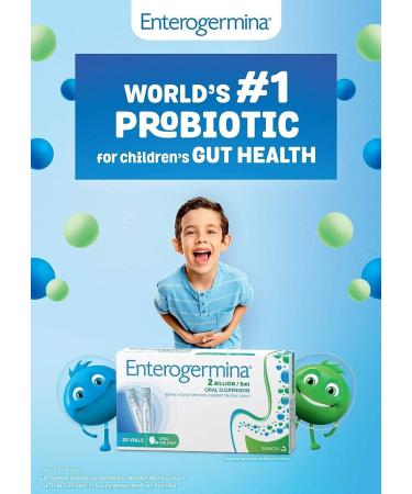 Enterogermina 2 Billion 5ml Oral Suspension x 20 Vials - Children's Probiotic for Diarrhea Relief - Buy Online on GoSupps.com