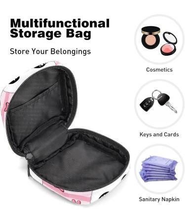 Cute Pink Cats Claw Stripe Pattern Sanitary Napkin Storage Bag - Portable Period Pouch for Women and Teens - Multi-Colored - Buy Online on GoSupps.com