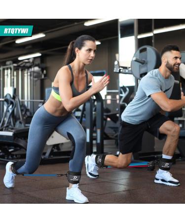 Ankle Resistance Bands Set - 60LB Adjustable Tube Bands for Glutes & Legs Workouts | Ideal for Men & Women - Buy Online on GoSupps.com