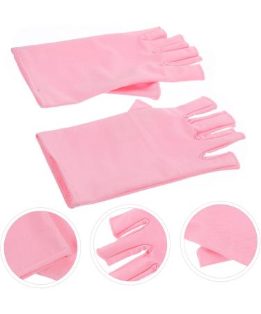 Beatifufu 1 Pair Nail Gloves Manicure Gloves Anti Uv Protection Gloves Nail Uv Gloves Uv Shield Gloves Sun Gloves Nail Molding Gel Uv Gloves for Manicure Pink Fingerless Nail Polish Spandex - Buy Online on GoSupps.com