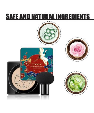 YUECI CC Cream - Mushroom Head BB Cream & Air Cushion Foundation for Perfect Coverage & Moisturizing - Lightweight Makeup 1G #02 - Buy Online on GoSupps.com