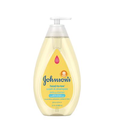 Johnson's Head-to-Toe Gentle Tear-Free Baby & Newborn Wash & Shampoo Sulfate- Paraben- Phthalate- & Dye-Free Hypoallergenic Wash for Sensitive Skin & Hair 27.1 fl. Oz