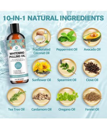 Coconut & Mint Pulling Oil 10-in-1 Formula | Fresh Breath & Teeth Whitening | Alcohol-Free Oral Care 8oz - Buy Online on GoSupps.com