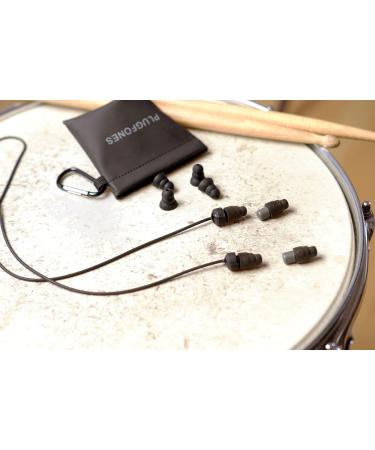 Plugfones Dynamics High Fidelity Earplugs AND Full protection Earplugs 2 pair set for Concerts Musicians Shooting and More with Carabiner pinch case and removable comfort connector cable - Buy Online on GoSupps.com