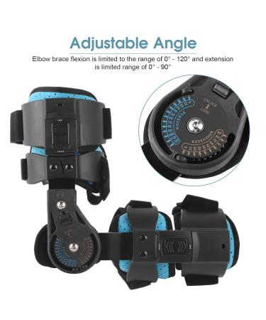 Adjustable Hinged Elbow Brace - Post Op Support & Immobilizer for Injury Recovery (Right Arm - Buy Online on GoSupps.com