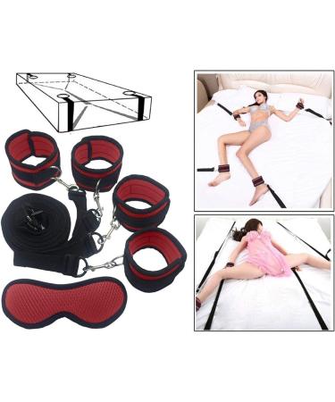 Soft Dark Red Sleep Eye Mask with Bed Strap Kit - for Ultimate Comfort and Relaxation - Buy Online on GoSupps.com