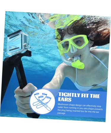 Hemoton 4 Pairs Waterproof Earplugs for Kids & Adults - Underwater Earplugs with Hanging Rope Earbuds for Diving Swimming & More - Buy Online on GoSupps.com