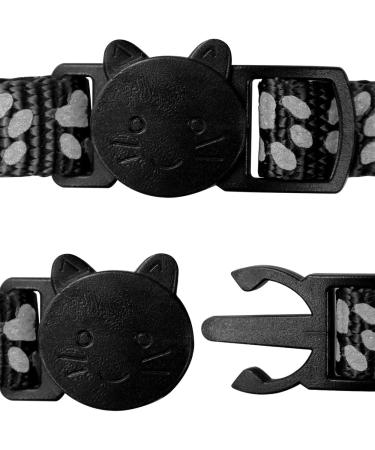 Taglory Reflective Cat Collars 2 Pack with Bell | Breakaway Girl Boy Kitten Collar | Adjustable 7.5-12.5 inches | Black - Buy Online on GoSupps.com