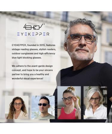Eyekeper Blue Light Blocking Glasses - Vintage Amber Tinted Lens for Men & Women - Black BB90 - 0.0 Dioptries - Buy Online on GoSupps.com