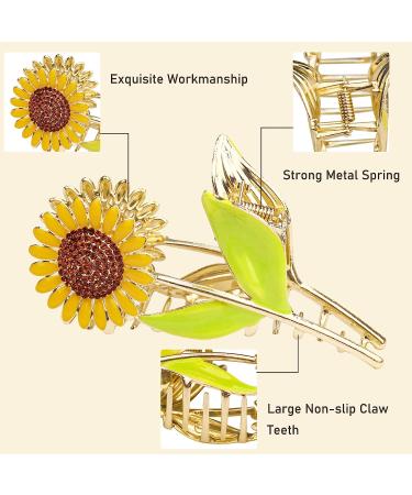 6 Pcs Flower Metal Hair Claw Clips - Tulip Hair Barrettes for Woman and Girls - Strong Hold Hair Clamps - Fashion Accessories for Thick Curly Hair - Buy Online on GoSupps.com