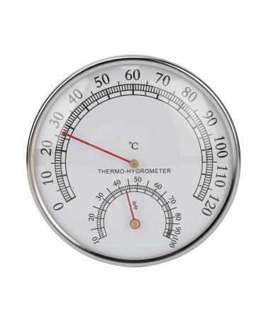 Thermo hygrometer household thermometer 2-in-1 0-120 C sauna space thermometer high-precision mechanical hygrometer measuring device with a clear scale for the interior