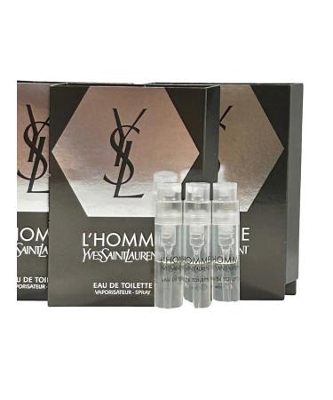 YVES SAINT LAURENT Sample Perfume MEN YSL Men L'Homme EDT Spray Trial Size Partially Filled Vials 1.2 ml / 0.04 fl oz (set of 3) Black - Buy Online on GoSupps.com