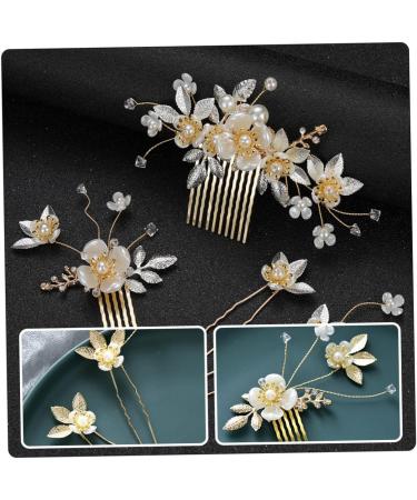 FRCOLOR 4 Sets hair accessories bride bridal Wedding Hair Pin Hair Comb Rhinestone Wedding Hair wedding decorations for ceremony rhinestone headpiece Zinc alloy fine flower headdress - Buy Online on GoSupps.com