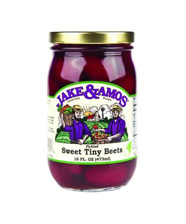 Jake and Amos Pickled Sweet Tiny Red Beets, 16 Oz. Jar