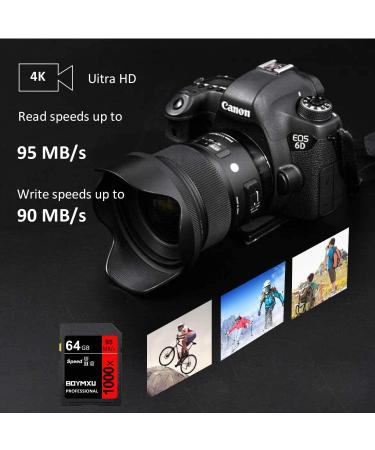 BOYMXU Professional 1000x Class 10 64GB Memory Card - U3 High Speed for Computer, Cameras, and Camcorders - Up to 95MB/s - Red/Black - Buy Online on GoSupps.com