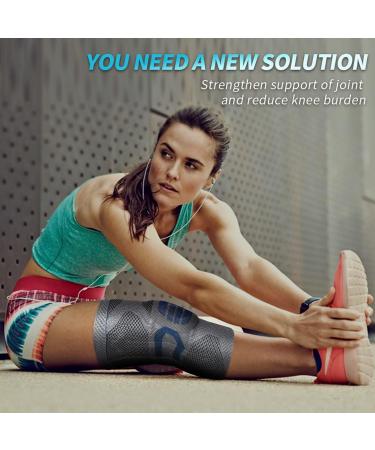 NEENCA Professional 3XL Knee Support Compression Sleeve with Patella Gel Pad for Pain Relief and Joint Recovery - Navy Blue - Buy Online on GoSupps.com