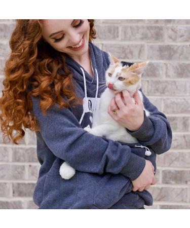 ALYC Pet Pouch Hoodie - Dark Grey XX-Large Dog Cat Holder Carrier Sweatshirt - Buy Online on GoSupps.com