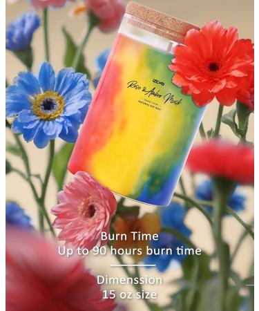 Buy IZIDDO Colourful Scented Candles - Rose & Musk Aromatherapy | 15oz Long Lasting Handmade Candles for Home Birthday Gifts & Aromatherapy - Buy Online on GoSupps.com
