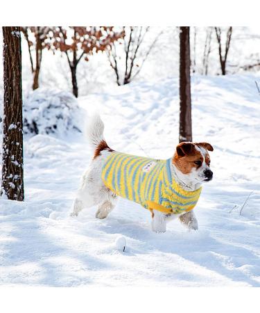 Warm XL Yellow Dog Sweater for Small Dogs & Puppies | Fleece Plush Winter Coat for Cats & Dogs - Buy Online on GoSupps.com