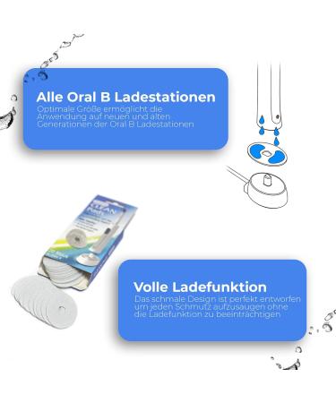 Dabblu Clean Pads for Oral-B Charging Station | 20 Pack Electric Toothbrush Hygienic & Easy to Use 100% Polyester - Precise Fit & Guaranteed Charging Function - Buy Online on GoSupps.com