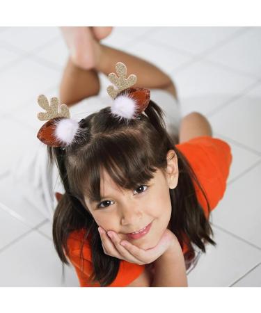 Lurrose Christmas Reindeer Antlers Headband & Hair Clips Festive Hair Accessories (3 Pairs) - Buy Online on GoSupps.com