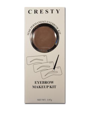 Cresty Eyebrow Stencil Kit Irid Brown