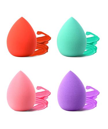 LYFONDYI Multi-colored Teardrop Beauty Makeup Sponge Set - 4 Pack of Makeup Blenders for Foundation, Powder, and Liquid - Face Blending Kit - Buy Online on GoSupps.com