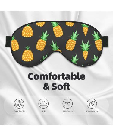 Buy FoRes Pineapple Adult Unisex Sleep Eye Mask - Light Blocking Adjustable Smooth Design for Deep Rest Black - International Shipping Available - Buy Online on GoSupps.com