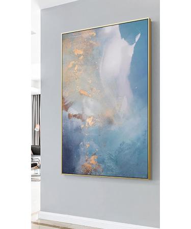 Emuledo Metal Frame Floater for 20X16 Canvas - Light Gold | DIY Home Decor & Wall Art Painting Frame Kit - Buy Online on GoSupps.com