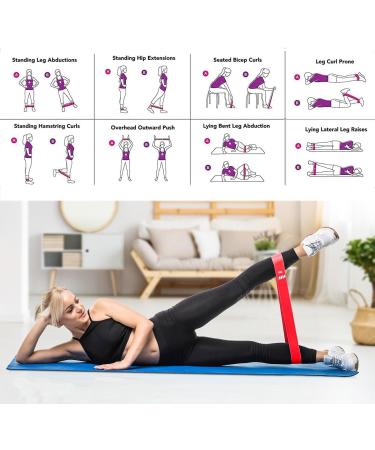 Resistance Bands for Exercise Exercise Bands with 5 Different Resistance Levels Elastic Exercise Bands for Training Resistance Workout Bands for Gym Fitness Yoga Mini Loop Tension Bands Black Red Yellow Blue Green Natural Rubber - Buy Online on GoSupps.com