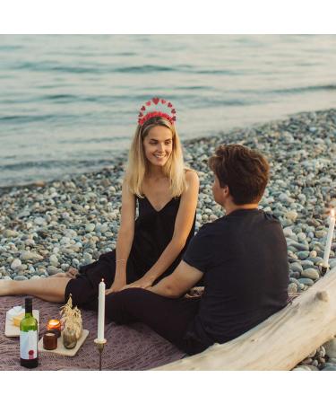 Lurrose Red Love Heart Headband - Sequin Valentine s Day Hair Accessories | Glitter Heart Headdress for Parties & Weddings - Buy Online on GoSupps.com