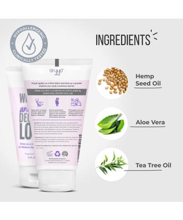 DRYYD Women's Deodorant Antiperspirant Lotion with Hemp Seed Oil - Talc-Free, Anti-Chafing Body Powder for Feminine Hygiene - 5oz - Buy Online on GoSupps.com